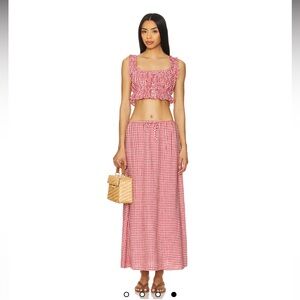 WeWoreWhat Red Gingham Two-Piece Set